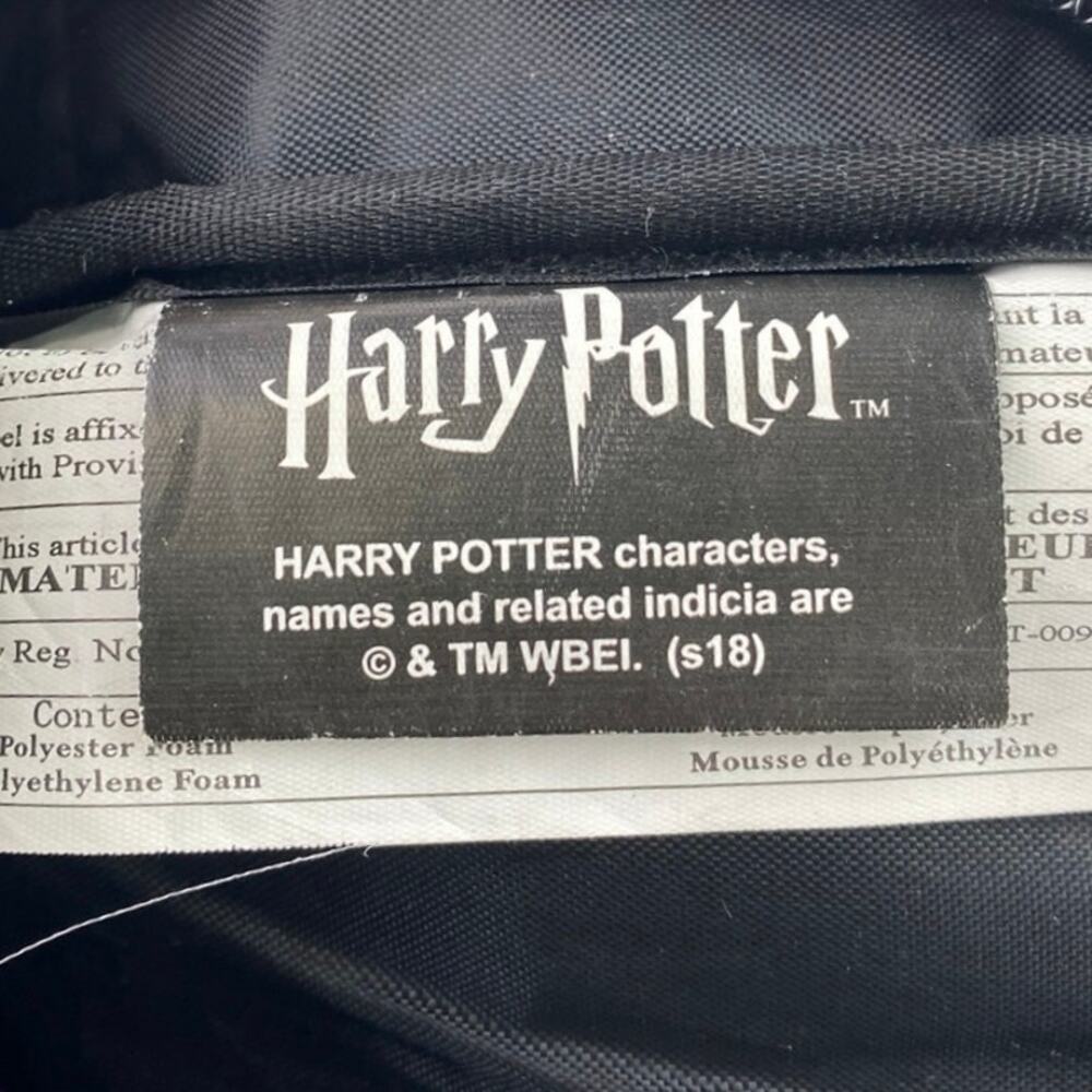Harry Potter Slytherin House Green Black Hogwarts Patch Logo Backpack One Size - Picture 5 of 5